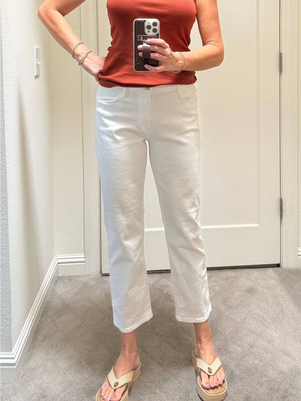 Frame Denim White Le High Straight Jeans - Women's